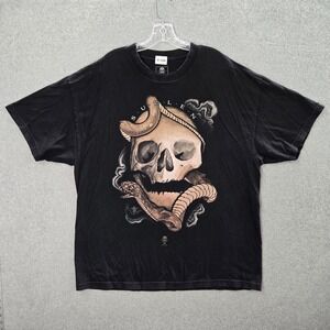 Sullen Men Shirt 2XL Black Kane Kokaris Paint Brush Skull‎ Snake Ink Art Tee